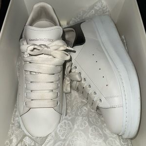 Alexander McQueen Metallic Silver Sneakers